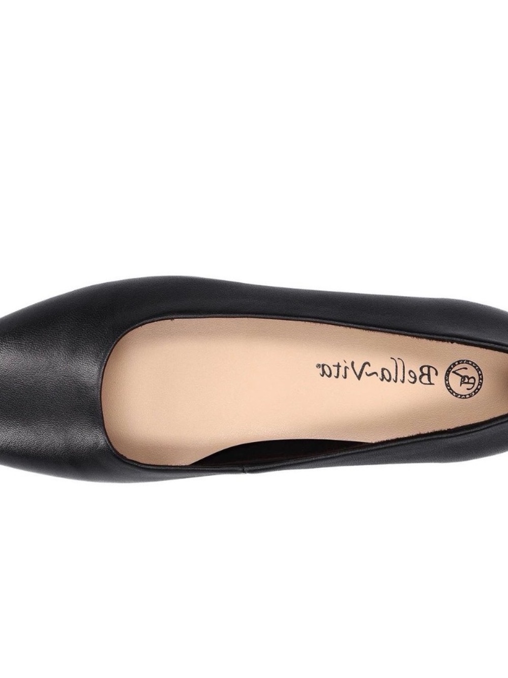 Bella Vita Kimiko Ballet Black Leather Women's Flats with Rounded Toe 8.5
